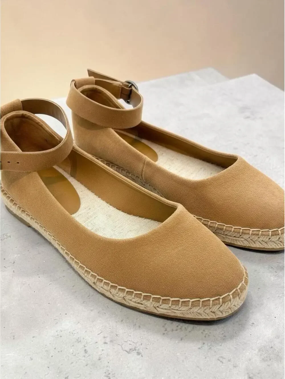 Splendid Tan Espadrille Ankle-Strap Flats